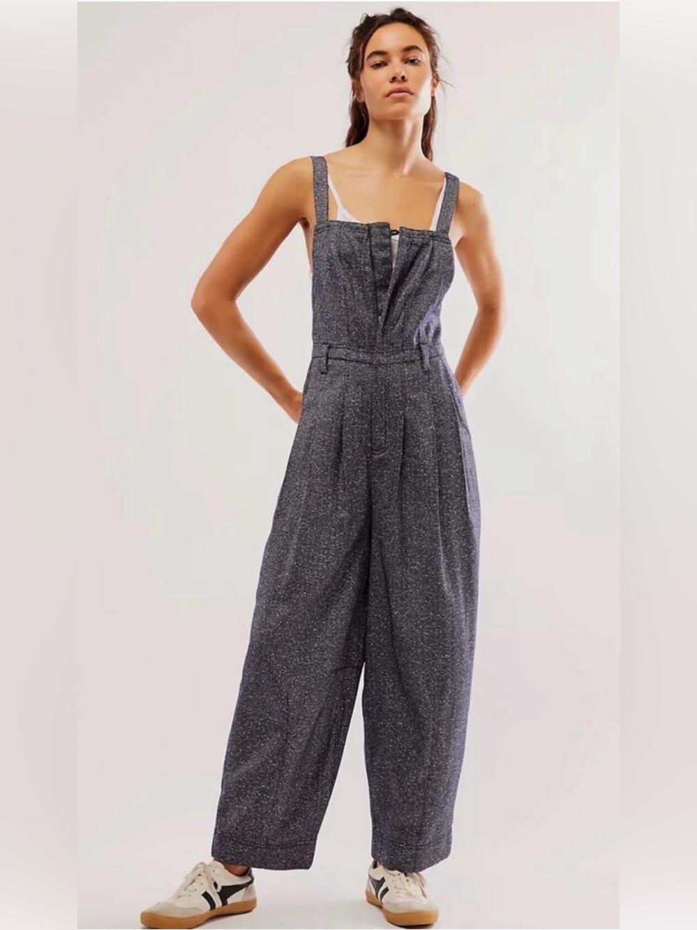 Free People Leonie Wool Barrel One Piece Overall large